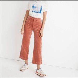 Madewell Slim emmett wide-leg pants in corduroy